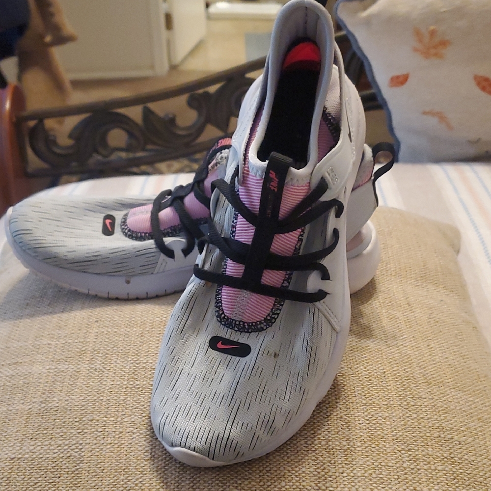 Nike White and Pink Athletic Shoes